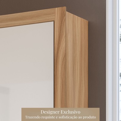 Guarda-Roupa Casal Severo 6 Portas 6 Gavetas Capuccino/Terracota - Panorama Móveis