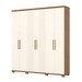 Guarda-Roupa Casal ávila Soft 6 Portas 4 Gavetas Ripado Nature/Off White - Henn