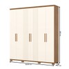 Guarda-Roupa Casal ávila Soft 6 Portas 4 Gavetas Ripado Nature/Off White - Henn