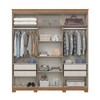 Guarda-Roupa Casal ávila Soft 6 Portas 4 Gavetas Ripado Nature - Henn