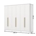 Guarda-Roupa Casal Americano Prime 6 Portas 6 Gavetas Branco Hp - Henn