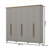 Guarda-Roupa Casal Americano Prime 6 Portas 6 Gavetas Cinza/Nature - Henn