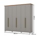 Guarda-Roupa Casal Americano Prime 6 Portas 6 Gavetas Cinza/Nature - Henn