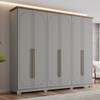 Guarda-Roupa Casal Americano Prime 6 Portas 6 Gavetas Cinza/Nature - Henn