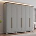 Guarda-Roupa Casal Americano Prime 6 Portas 6 Gavetas Cinza/Nature - Henn