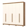 Guarda-Roupa Casal Pétrus 6 Portas 4 Gavetas 100% Mdf Nature/Off White - Henn