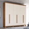 Guarda-Roupa Casal Pétrus 6 Portas 4 Gavetas 100% Mdf Nature/Off White - Henn
