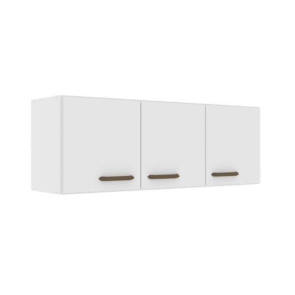 Armário Aéreo Cozinha 120 Cm 3 Portas Co6100 Branco - Decibal