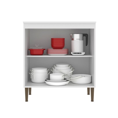 Balcão de Cozinha 80 Cm 2 Portas 1 Prateleira Co6202 Branco - Decibal