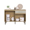Balcão de Cozinha 120 Cm 2 Portas 1 Gaveta Co4221 Ipê/Cristalo/Petra - Decibal