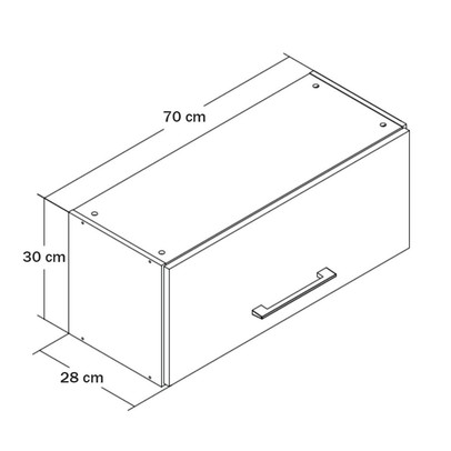 Armário Aéreo Cozinha 70 Cm 1 Porta Co4102 Ipê - Decibal