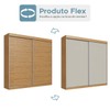 Guarda-Roupa Casal 2 Portas 4 Gavetas Rp5240 Flex Naturalle/Cristalo - Decibal