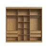 Guarda-Roupa Casal 2 Portas 4 Gavetas Rp5240 Flex Naturalle/Cristalo - Decibal
