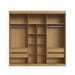 Guarda-Roupa Casal 2 Portas 4 Gavetas Rp5240 Flex Naturalle/Cristalo - Decibal