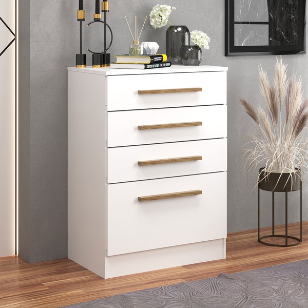Cômoda 4 Gavetas Cm1043 Branco Brilho - Decibal