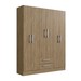 Guarda-Roupa Casal 6 Portas 2 Gavetas Rp1620 Wood  - Decibal