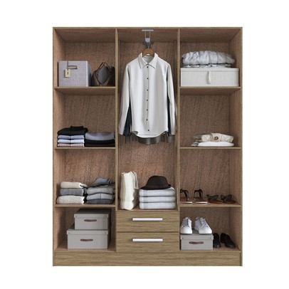 Guarda-Roupa Casal 6 Portas 2 Gavetas Rp1620 Wood  - Decibal