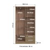 Guarda-Roupa Solteiro 4 Portas 2 Gavetas Rp1420 Wood - Decibal