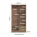 Guarda-Roupa Solteiro 4 Portas 2 Gavetas Rp1420 Wood - Decibal