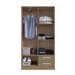 Guarda-Roupa Solteiro 4 Portas 2 Gavetas Rp1420 Wood - Decibal