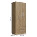 Guarda-Roupa Solteiro 3 Portas 2 Gavetas Rp1320 Wood - Decibal