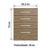 Cômoda Basic 4 Gavetas Cm1041 Wood - Decibal Móveis