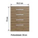 Cômoda Basic 4 Gavetas Cm1041 Wood - Decibal Móveis