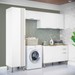 Lavanderia Completa Glória 8 Portas 2 Gavetas Branco Neve - Mx Móveis