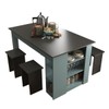 Mesa de Jantar 4 Lugares Esmeralda Grafite/Grey - Deibe Móveis