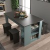 Mesa de Jantar 4 Lugares Esmeralda Grafite/Grey - Deibe Móveis