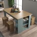 Mesa de Jantar 4 Lugares Esmeralda Nogal/Grey - Deibe Móveis