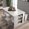 Mesa de Jantar 4 Lugares Esmeralda Branco  - Deibe Móveis