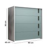 Cômoda Melissa 4 Gavetas Branco/Grey - Deibe Móveis