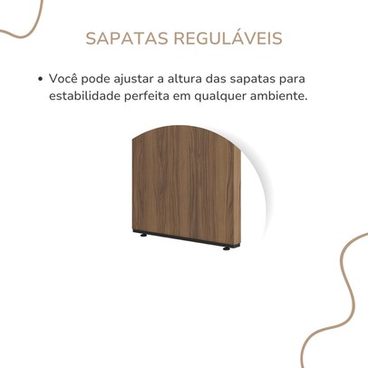 Mesa para Escritório Tamburato Nogal/Preto 6363 - Artany Móveis