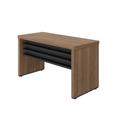 Mesa para Escritório Tamburato Nogal/Preto 6363 - Artany Móveis