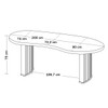 Mesa para Escritório Tamburato Organic Nogal/Preto - Artany Móveis