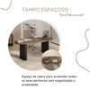 Mesa para Escritório Tamburato Organic Nogal/Preto - Artany Móveis