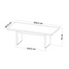 Mesa para Escritório Tamburato Nogal/Preto 6366 - Artany Móveis