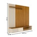 Painel para TV Até 65 Polegadas Aurora 1 Porta Cinamomo/Off White - Madetec