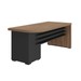 Mesa para Escritório Tamburato 4 Gavetas Nogal/Preto 6126 - Artany Móveis