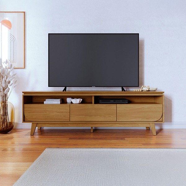 Rack para TV Até 75 Polegadas Selene 3 Gavetas Cumaru - Madetec