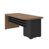 Mesa para Escritório Tamburato 4 Gavetas Nogal/Preto 6127 - Artany Móveis