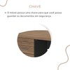 Mesa para Escritório Tamburato 4 Gavetas Nogal/Preto 6127 - Artany Móveis