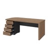 Mesa para Escritório Tamburato 4 Gavetas Nogal/Preto 6127 - Artany Móveis