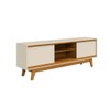 Rack para TV Até 65 Polegadas Atlas 2 Portas Cinamomo/Off White - Madetec