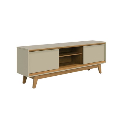 Rack para TV Até 65 Polegadas Atlas 2 Portas Cumaru/Opala - Madetec