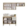 Lavanderia Completa Glória 7 Portas 2 Gavetas Castanho/Off White - Mx Móveis