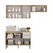 Lavanderia Completa Glória 7 Portas 2 Gavetas Castanho/Off White - Mx Móveis