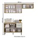 Lavanderia Completa Glória 7 Portas 2 Gavetas Castanho/Off White - Mx Móveis