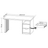 Mesa Escrivaninha Florence 2 Gavetas Nogal/Preto - Artany Móveis